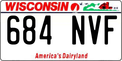 WI license plate 684NVF