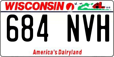 WI license plate 684NVH