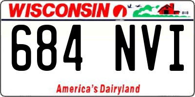 WI license plate 684NVI