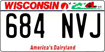 WI license plate 684NVJ