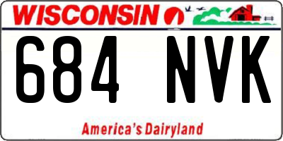 WI license plate 684NVK