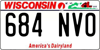 WI license plate 684NVO