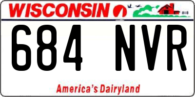 WI license plate 684NVR