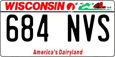 WI license plate 684NVS