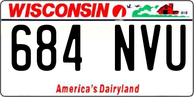 WI license plate 684NVU