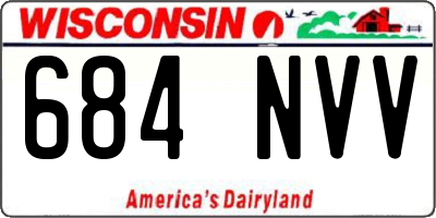 WI license plate 684NVV