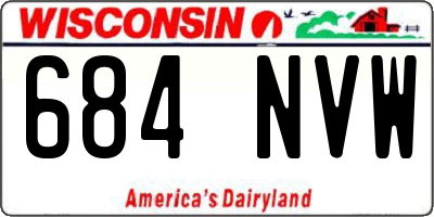 WI license plate 684NVW