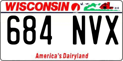 WI license plate 684NVX