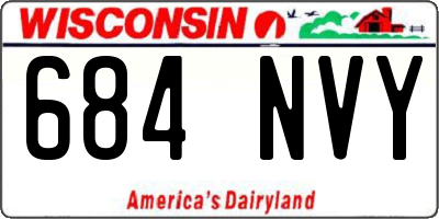 WI license plate 684NVY