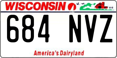 WI license plate 684NVZ
