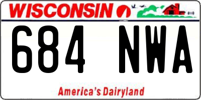 WI license plate 684NWA