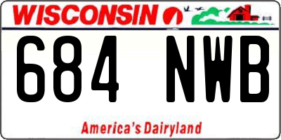 WI license plate 684NWB