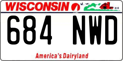 WI license plate 684NWD