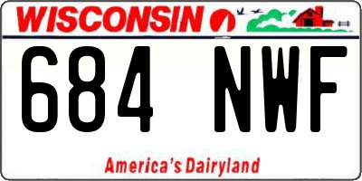 WI license plate 684NWF