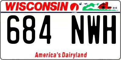 WI license plate 684NWH