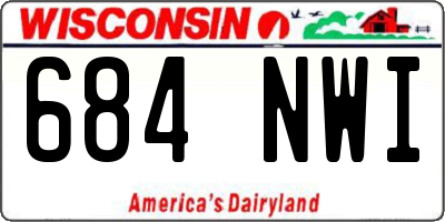 WI license plate 684NWI