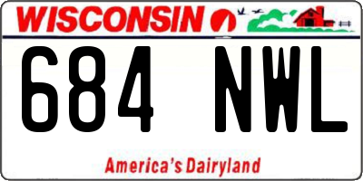 WI license plate 684NWL