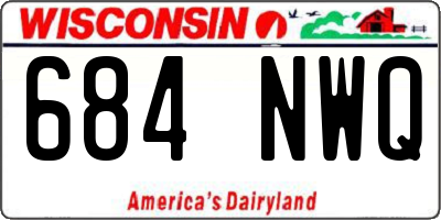 WI license plate 684NWQ