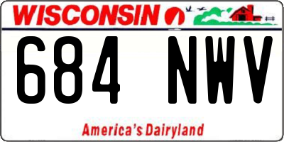 WI license plate 684NWV