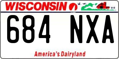 WI license plate 684NXA