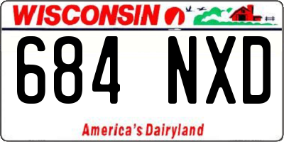 WI license plate 684NXD