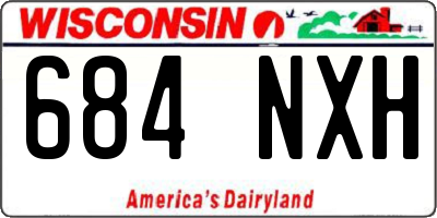 WI license plate 684NXH