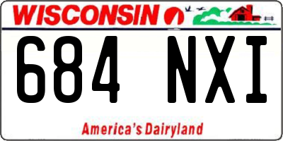 WI license plate 684NXI
