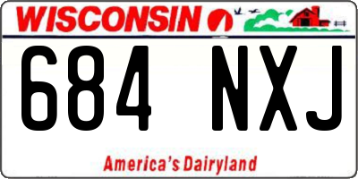 WI license plate 684NXJ