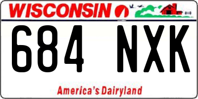 WI license plate 684NXK