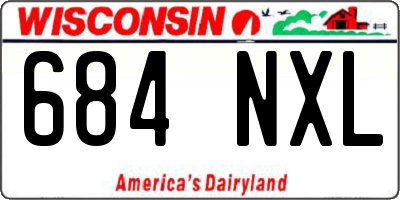 WI license plate 684NXL