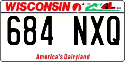 WI license plate 684NXQ