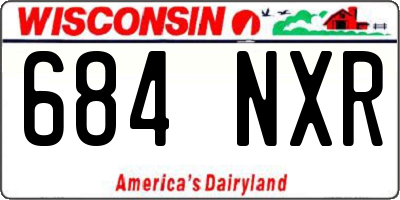 WI license plate 684NXR