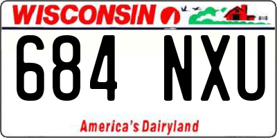 WI license plate 684NXU