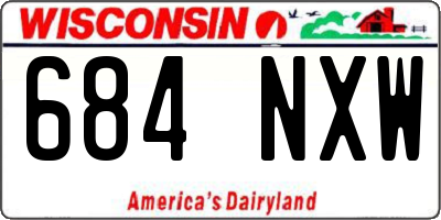 WI license plate 684NXW