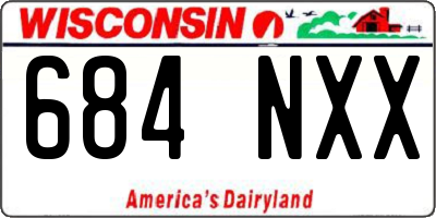 WI license plate 684NXX