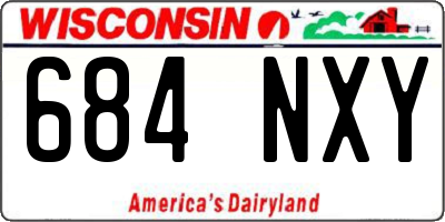 WI license plate 684NXY