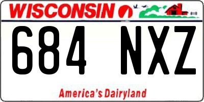 WI license plate 684NXZ