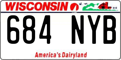 WI license plate 684NYB