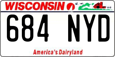 WI license plate 684NYD