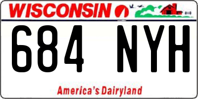 WI license plate 684NYH