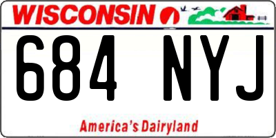 WI license plate 684NYJ