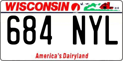 WI license plate 684NYL