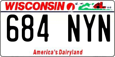 WI license plate 684NYN