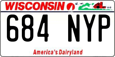 WI license plate 684NYP