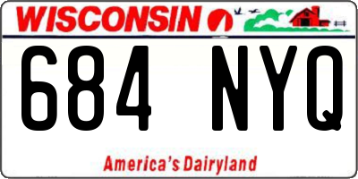 WI license plate 684NYQ