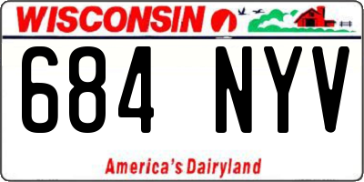 WI license plate 684NYV