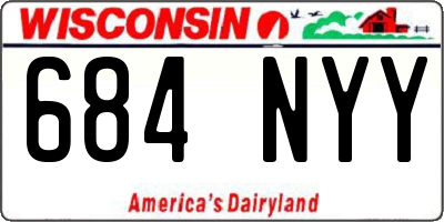 WI license plate 684NYY