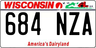 WI license plate 684NZA