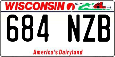 WI license plate 684NZB