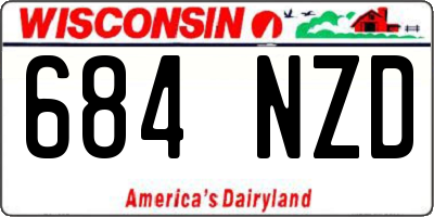 WI license plate 684NZD